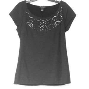 Black WHBM short sleeved blouse